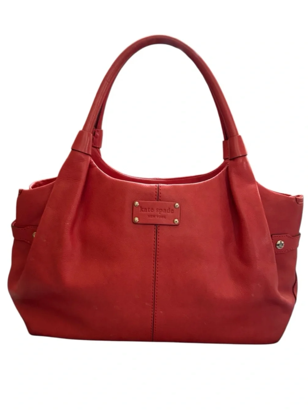 kate spade New York Berkshire Road Stevie Red Leather Satchel/Shoulder Bag